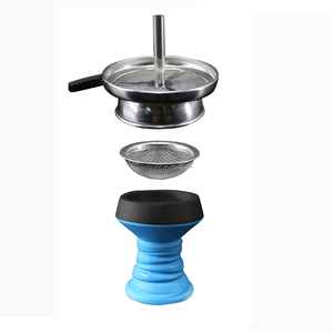Hot Hookah Bộ Bát Đá Màu Xanh Và Đen Bát Đá + Giá Đỡ Than + Lưới + Cao Su + Kẹp Bán Nóng Trực Tuyến - Product Image 1