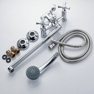 Ensemble de douche mural classique en laiton avec pommeau de douche pluie, bec de 30 cm et cartouche céramique pour baignoire et salle de bain - Product Image 2