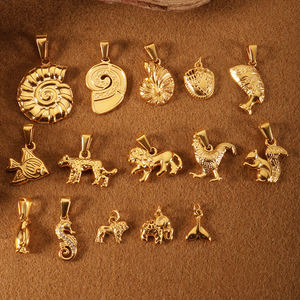 Dijes de Joyería de Moda, Dijes de Elefante para Hacer Joyas, Animales 3D, Concha de Tigre, Pendientes, Collar, Pulsera - Product Image 3