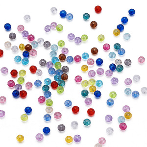 Acrylic Flat <b>Beads</b> 6mm Colored Transparent Loose Round <b>Beads</b> For Bracelet Making DIY Jewelry Accessories Bulk Wholesale - Product Image 5