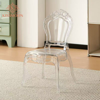 Chaises de princesse pour enfants, design moderne, transparentes, durables, imperméables, portables, pour hôtels, banquets, événements commerciaux