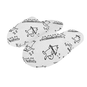 Pantuflas de Felpa Personalizadas con Logotipo para Otoño e Invierno, Pantuflas Cálidas y Acogedoras con Patrón Impreso UV Personalizado - Product Image 4