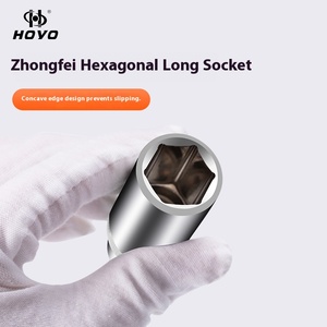 8-32mm CRV chống gỉ hợp kim <span class=keywords><strong>6</strong></span>-điểm mô-men xoắn cờ lê Ratchet Ổ cắm cờ lê 3/8 \ "ổ đĩa tùy chỉnh OEM sâu Hex ổ cắm Bộ Chrome - Product Image 3