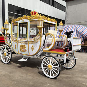 Calèche royale de style victorien antique, avec option de conduite à chevaux ou électrique, pour les opérations de visites en musée. - Product Image 6