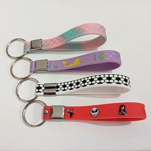 Custom Logo Printing Silicone Wristlet <b>Key</b> Chain for Promotion Gifts Items Fashionable Marketing Giveaway - Product Image 3