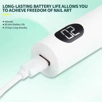 Lumière UV avec support Mini lampe de traitement des ongles portable Rechargeable sèche-ongles durcissement rapide pour Gel vernis colle Gel Durable