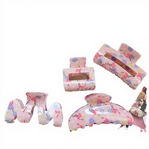 Sheshares European and American Style Animal Hairpins Women Cartoon <b>Spring</b> Summer Fresh PVC square Semi-circle 10cm Hair <b>Clips</b> - Product Image 2