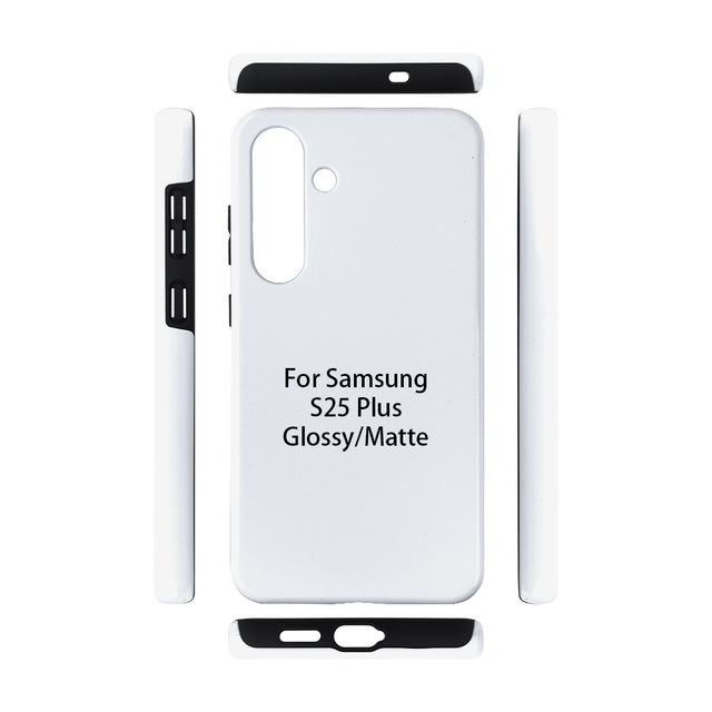 MOQ 1PC 2 in 1 Custom DIY Sublimation Blank TPU+PC Coated Anti Fall Shockproof Phone Case Cover for Samsung S23 S24 S25 Plus