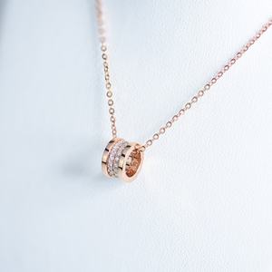 Xingyue Gems Fashionable and High Quality 18K Rose Gold Round Brilliant Cut Moissanite Pendant <b>Necklace</b> GRA Certified - Product Image 3