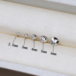 10 paires d'accessoires DIY faits à la main, aiguilles d'oreille simples en argent S925, supports vides en alliage pour perles, jade, agate, 1560 en sachet emballé - Product Image 2