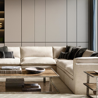 Ensemble de canapés de luxe contemporains FERLY, meubles de salon, canapé modulaire en forme de L