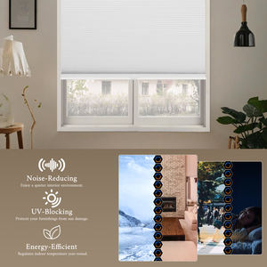 ستائر خلوية بدون حفر تعمل من الأعلى إلى الأسفل، ستائر خلية النحل مخصصة الحجم آمنة للنوافذ الداخلية، ستائر تعتيم للنوافذ - Product Image 3