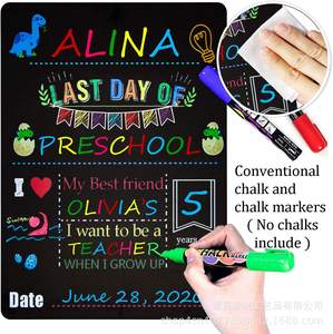 <span class=keywords><strong>Tableau</strong></span> noir réutilisable avec Photo à personnaliser, pour première et date de l'école, <span class=keywords><strong>tableau</strong></span> noir, accessoires à motifs - Product Image 2