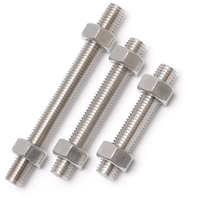 Din975 M3-M36 Full Thread Zinc Finish Grade 8.8/10.9/12.9 Carbon Steel Head Threaded Rod Stud Screw 2 Nuts/Bolt SVC H726 100mm