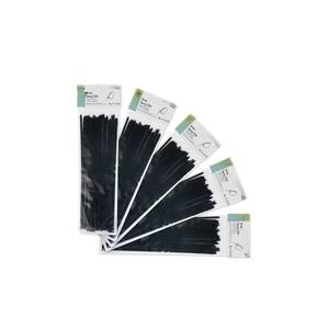 Bolsa de 100 bridas negras de 2,5x200 mm, 100% poliamida 66, resistentes y duraderas, ideales para organizar cables y fijar. - Product Image 1