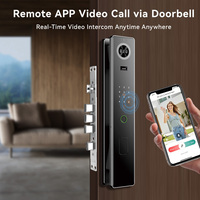 Cerradura Inteligente Impermeable IP65 con WiFi, Reconocimiento Facial 3D, Acceso con Llave/Tarjeta, Videoportero con Pantalla Grande para Puertas de Madera/Acero con Almacenamiento en la Nube