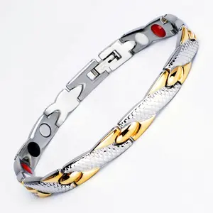 Fashion Jewelry Stainless Steel Bracelet Accept Custom Titanium Customized Energy Men Tungsten Gold