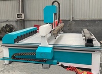 Router CNC de 8 cabezales, 3D, 4 ejes, multihusillos con eje rotatorio