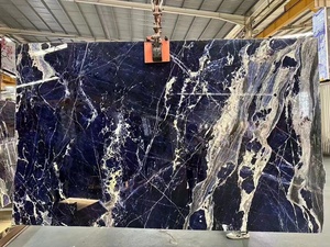 Sodalite đá cẩm thạch màu xanh tiếp nhận mảnh trang trí sàn gạch Dubai - Product Image 3