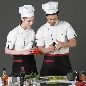 Summer Cool Mesh Back Chef Jacket Cooking Chef Clothes Uniforms Chef Uniform Jacket for Hotel Restaurants