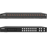 Commutateur matriciel 16x16 HDMI 4K 60Hz 18 Gbit/s avec fonction ARC et construction métallique