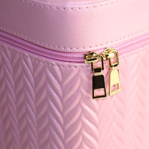 Sac de <span class=keywords><strong>maquillage</strong></span> de haute qualité pour femmes, boîte fourre-tout rose rigide de voyage, trousse de toilette bon marché en cuir PU, boîte à cosmétiques, nouvelle collection - Product Image 4