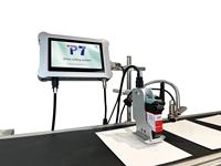 P7 1/2 pouces têtes d'impression buse à jet d'encre industrielle en ligne Code de données variables imprimante de boîte de papier en bois avec TIJ 127