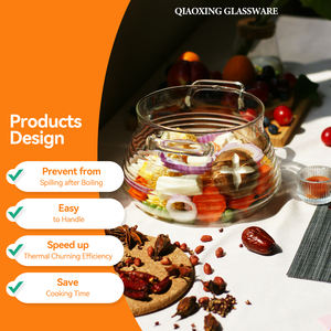 Ollas para Sopa <span class=keywords><strong>de</strong></span> Vidrio <span class=keywords><strong>de</strong></span> Borosilicato Alto <span class=keywords><strong>de</strong></span> 3L, Tapa <span class=keywords><strong>de</strong></span> Vidrio Templado, Diseño Moderno, Ecológico, Duradero, para Cocina <span class=keywords><strong>de</strong></span> Gas, Hogar y <span class=keywords><strong>Restaurante</strong></span> - Product Image 4