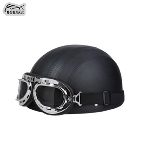 Barsky personnalisé moto Scooter <span class=keywords><strong>poids</strong></span> léger demi-visage équitation <span class=keywords><strong>casque</strong></span> de moto unisexe Vintage <span class=keywords><strong>casque</strong></span> de protection personnel - Product Image 2