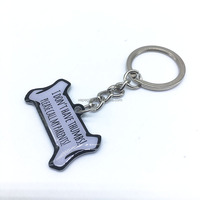 Porte-clés avec logo en acier inoxydable 3D personnalisé en gros Porte-clés en métal bon marché avec promotion