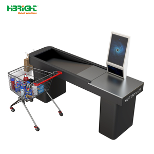 Highbright Modern Unmanned Self <b>Checkout</b> Desk with Shopping Bag Hooks for Supermarket Retail Stores - Product Image 3