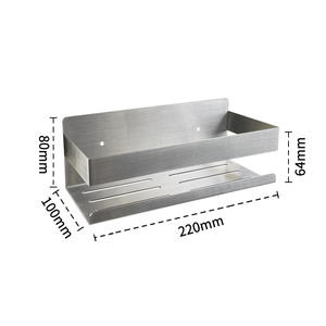TOMU <strong>Bathroom</strong> Accessory Hardware Self-adhesive <strong>Shelf</strong> Kitchen Storage Rack <strong>Stick</strong> <strong>on</strong> Wall with Strong Glue - Product Image 3