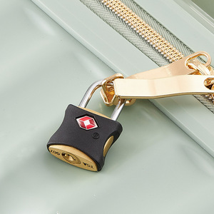 Tsa Approved Brass <b>Padlock</b> Black Red Color Travel Luggage Lock Waterproof Rustproof Home Use - Product Image 3