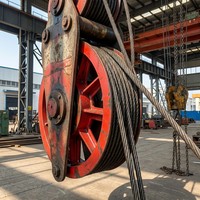 Poulie à gorge simple/double en fonte robuste pour câble métallique, fabrication OEM directe usine, pour engins de construction