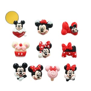 Accesorios de Resina de Dibujos Animados Rojos y Negros, Lazo para Manualidades, Joyería Pequeña al por Mayor, Pasador para el Cabello para Niños, Decoración para Fundas de Teléfono Móvil - Product Image 5
