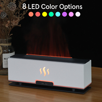 Humidificateur d'air électrique à ultrasons 200ml Diffuseur de parfum grand espace avec flamme de veilleuse 7 couleurs pour hôtels