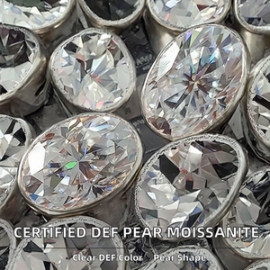 Moissanite synthétique (créée en laboratoire) de couleur DE VVS1, taille poire, avec jeu de couleurs/effet de feu, 6*8~9*13mm pour bijoux - Product Image 2
