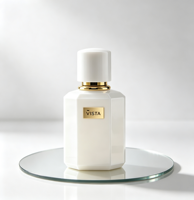Vente en gros de flacons de parfum en verre blanc mat personnalisés avec pulvérisateur et marquage à chaud 30ml/50ml/100ml Marque VISTA