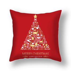 Baru rumah merah meriah Natal dicetak salju Cherry Sofa bantal bantal Natal bantal Case dekorasi perayaan - Product Image 4