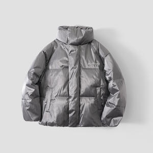 Nouvelle veste chaude légère en polyester à col montant zippé pour garçons et filles, <span class=keywords><strong>doudoune</strong></span> longue à capuche - Product Image 1