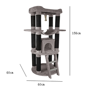 China, suministros para mascotas gato árbol con apartamento casa Sisal alfombra para Kitty - Product Image 3