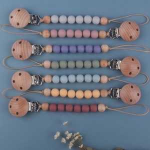 Il più venduto per bambini in Silicone <span class=keywords><strong>ciuccio</strong></span> porta catena senza perline in Silicone per bambini succhietto Anti-goccia Clip massaggiagengive catena manichino - Product Image 3