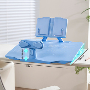 Soporte de Lectura Ergonómico y Ajustable para Escritorio, Organizador de <span class=keywords><strong>Libros</strong></span> de Plástico Rosa para Estudiantes - Product Image 2