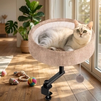 2026 Neu: 360° drehbares Katzen-Schreibtischbett, höhenverstellbares rundes Katzennest, platzsparendes Haustiermöbel für Büroschreibtische, Großhandel