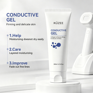 Gel Conducteur Apaisant et Hydratant pour le <span class=keywords><strong>Visage</strong></span> à Microcourant, Hypoallergénique, à l'Acide Hyaluronique et au Collagène, Effet Rafraîchissant - Product Image 1