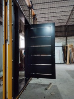 Porte d'entrée de luxe NFRC AS-2047 TOMA Moder, porte pivotante de luxe, porte intérieure avec cadre