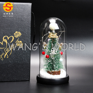 Giáng sinh cây ánh sáng <span class=keywords><strong>mini</strong></span> nhân tạo Cây giáng sinh trong Glass Dome với Lights đối với giáng sinh trang trí nội thất - Product Image 2