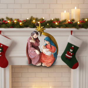 Ensemble de la Nativité de la Sainte Famille en polyrésine en gros, Jésus, Marie, Joseph, figurines religieuses, cadeaux festifs, décoration de Noël - Product Image 6