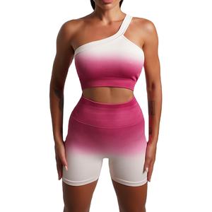 ชุดออกกำลังกายเล่นโยคะฟิตเนสความแข็งแรงสูงเซ็กซี่กลับสวยงามไร้รอยต่อสีพื้นแบบย้อนกลับใหม่ - Product Image 4