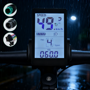 Tùy chỉnh LCD Tốc độ hiển thị xe đạp điện Meter lớn LCD Màn hình điều khiển Mileage xe đạp LCD hiển thị - Product Image 1